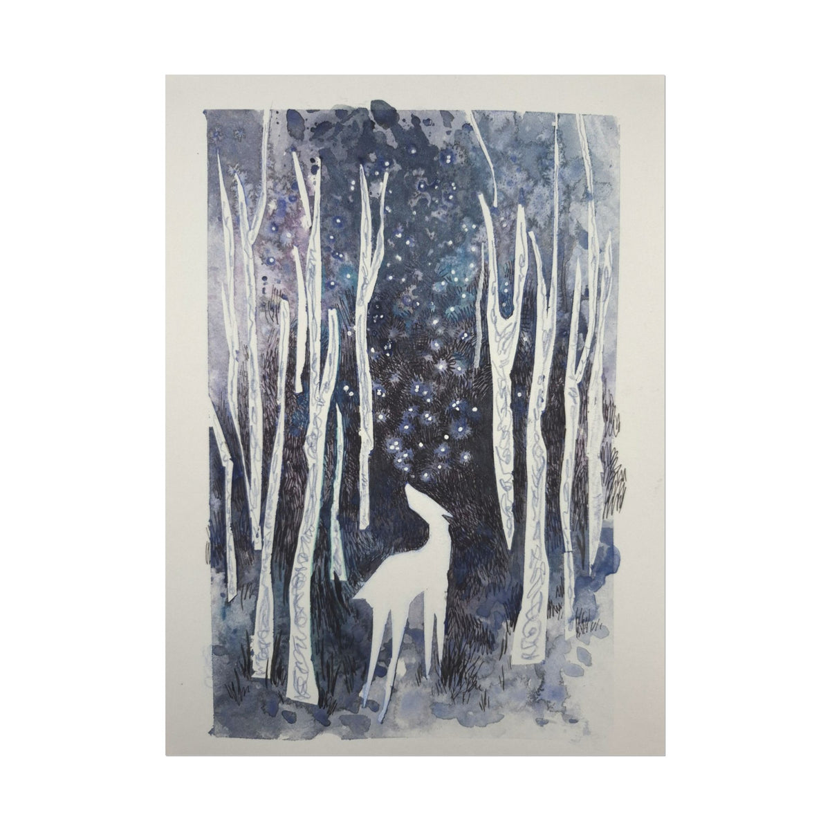 The Hound of Heaven - Fine Art Ink & Watercolor Illustration Print
