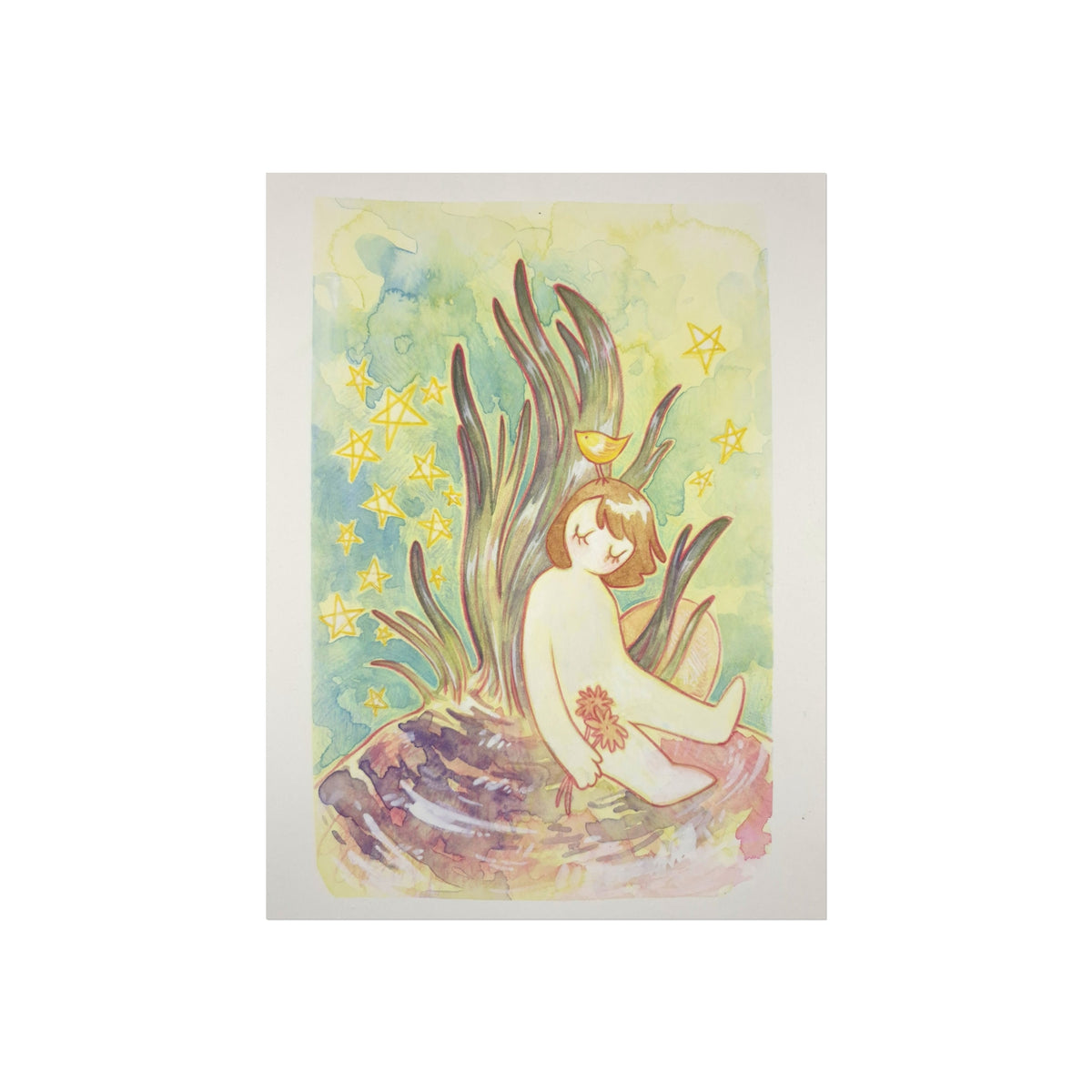 The Gigantic Turnip Dream - Fine Art Watercolor and Colored Pencil Illustration