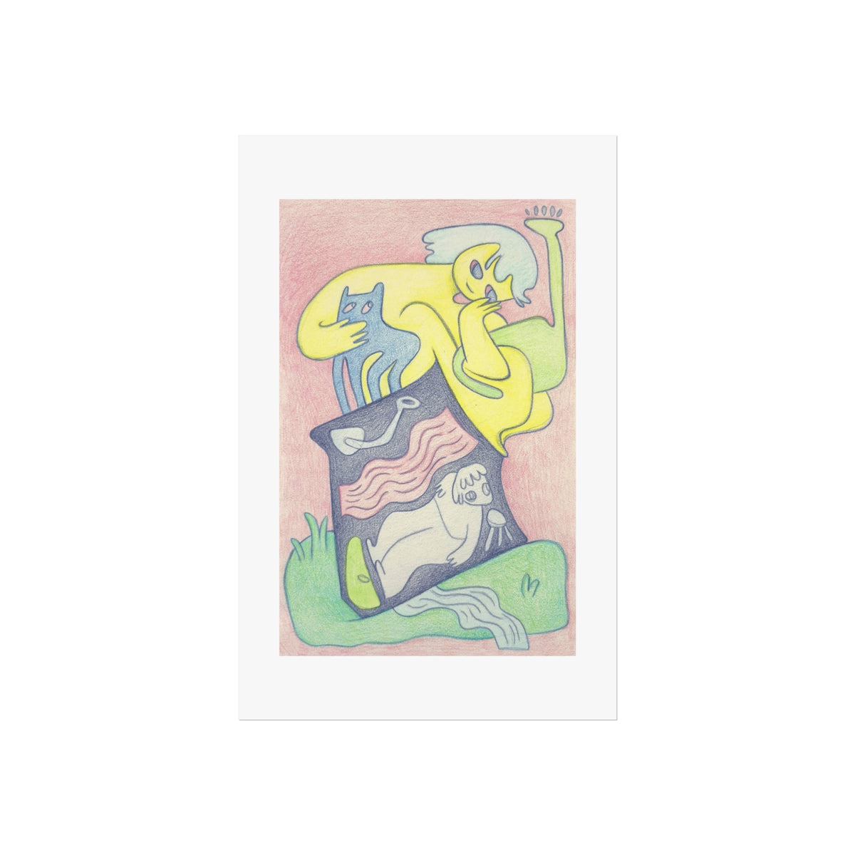 Small House - Fine Art Colored Pencil Illustration Print